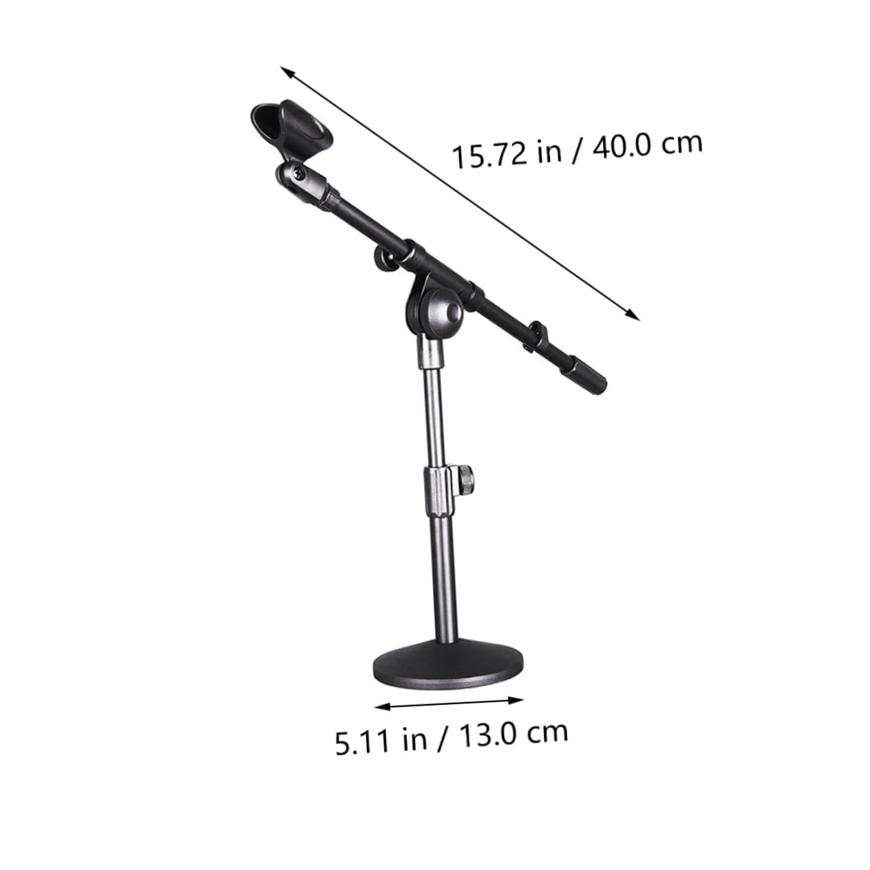 Supporto Microfono da Tavolo Regolabile per Conferenze con Base Silenziosa Stand Compatto e Stabile per Ufficio e Meeting