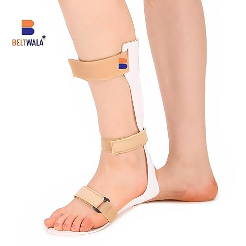 Image of AFO Foot Drop Splint | Ankle & Foot Support Brace for Common Peroneal Nerve Palsy, Hemiplegia & Neurological Conditions | Lightweight Polypropylene with Velcro Closure (Left, Small, Size 5-6)