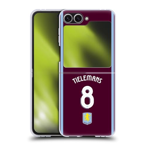 Head Case Designs Licenza Ufficiale Aston Villa Football Club Youri Tielemans Kit Giocatore 2024/25 con Stemma Custodia Cover Dura per Parte Posteriore Compatibile con Samsung Galaxy Z Flip6