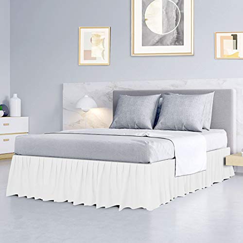 Ruffled-Bed-Skirt-White-King-Bed-Skirt–Hotel-Quality-Ruffles-for-King-Beds-with-16-Drop–King-Bedskirt-with-Platform-100-Microfiber-Bed-Skirts-with-Corner-Split-White Ruffled Bed Skirt White King Bed Skirt–Hotel Quality Ruffles for King Beds with 16 Drop–King Bedskirt with Platform 100 Microfiber Bed Skirts with Corner Split White