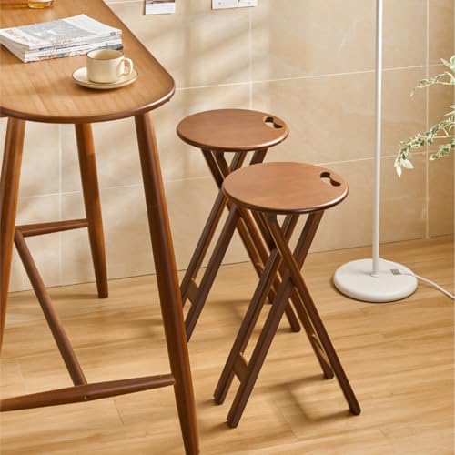 Tabouret cuisine en bois pliable : la solution gain de place stable 2PCS