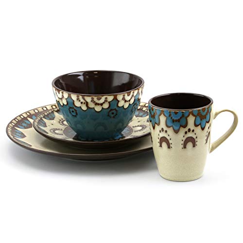 Elama Clay Hart 16 Piece Round Stoneware Dinnerware Set - Image 4