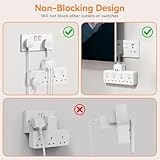 Multi Plug Extension Socket with 20W PD USB C,SHUOMAO 4 Way Plug Adapter UK Socket Extender with 3 USB,Short Extension Lead Wall Adapter with Switches for Living Room, Bedroom, Office, School - Image 5