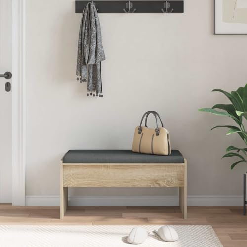 Banc de couloir peu encombrant en chêne pour optimiser les petits espaces - 3