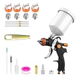 HVLP Pistolet Pneumatique, Pistolet à Alimentation par Gravité, éQuipé de Buses de 1,4/1,7...