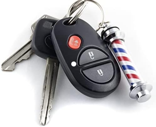 Barber Pole Light Up Keychain