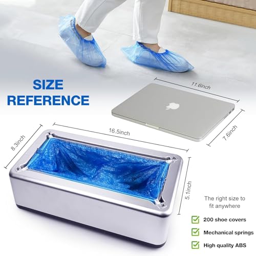 YJDayy Shoe Covers Dispenser Containing 200pcs Shoe Covers Disposable Non Slip High Quality Automatic Shoe Cover Machine with Disposable Shoe Covers for Indoors for Most Occasion and Shoes Size by YJDayy - Image 2