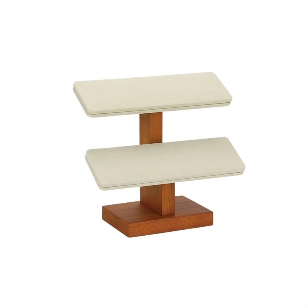 Zeng25liangOu-12 jewellery stand Trapezoidal Ladder Display Rack Bracelet Watch Jewelry Storage Placement Shelf Jewelry Props for Display and Storage(White,Medium)