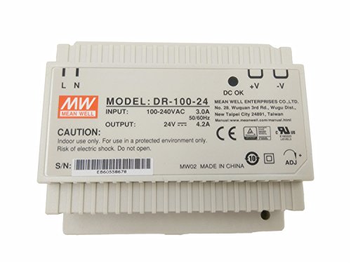 ��pmeanwell DR-100-24 100W 24V4.2A �X�C�b�`���O�d�� ���[���� �H�Ɨp���[���d��