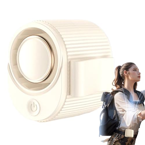 Genérico Ventilador De Mano | Ventilador Portátil Para Cintura,Sin Aspas, 3 Velocidades Ajustables, Batería 1200mAh para Actividades al Aire Libre, Camping, Senderismo y Playa