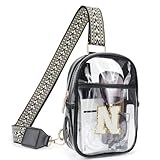 KITEVIUN Clear Sling Bags for Stadium Events, Crossbody Bags for Women Stadium Purses Transparent Fanny Pack for Concerts