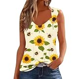 Women Tank Tops 2025 Scoop Neck O Ring Shoulder Flowy Shirt Holiday Beach Sleeveless Loose Fit Casual Summer Cute Blouse Sex Outfits for Women Oranges XL