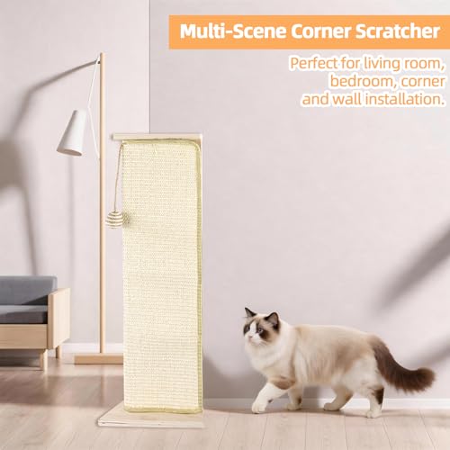 Rascador Esquinero para Gatos con Sisal y Juguete miniatura 7