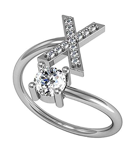 Buweiser Bague Femme Lettre 26 Bague Anglaise Cover