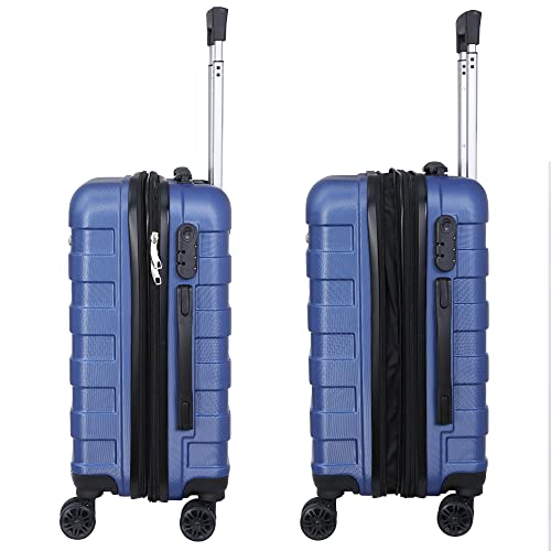 21 Inch Hardside Spinner Carry-On Luggage,Navy Blue3