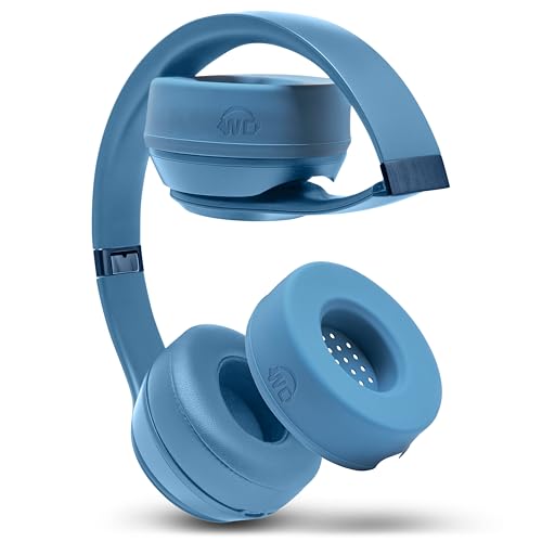 WC SweatZ Solo - Patented Earpad Sweat Covers for Beats Solo 4, Solo 3 & Solo 2, Made by Wicked Cushions | Sweatproof & Machine Washable | Blue Slate