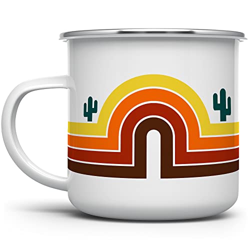 Taza Camping Retro Cactus 70's 12oz Multicolor miniatura 1