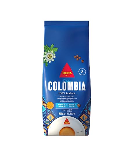 Delta Cafés Origen Colombia - Café en Grano - Notas Suaves y Aterciopeladas con Leves Matices Cítricos - 500 g