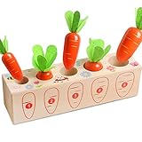 Spielzeug Ab 1 Jahr,Baby Spielzeug Montessori Holzspielzeug Ab 1 2 3 Jahr,Karotten Steckspiel Holz Sortierspiel Lernspielzeug Kleinkind Spielzeug Holzspielzeug Baby Lernen Feinmotorik