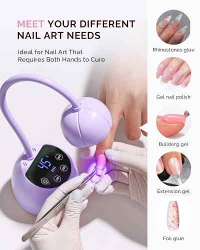 Image of MelodySusie Gooseneck Cordless UV Nail Lamp P-ArtM2 Light for Nail Tips