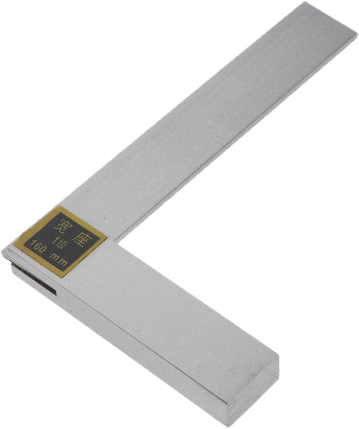 6 Inch Machinist Square Steel Precision Tool Set with Wooden Box - Right Angle Measurement for Engineering and Model Making