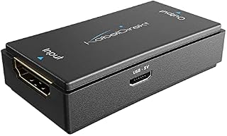 KabelDirekt HDMI 2.0 active repeater/signal amplifier (UHD 4K/60Hz, HDR, YUV 4:4:4, max. 50m range, HDCP 2.2, female-female, black)