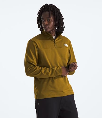 Image of THE NORTH FACE mens Cedar Trail Grid Fleece Quarter Zip Jacket | Cold Weather Top With Durable, Reinforced Bindings