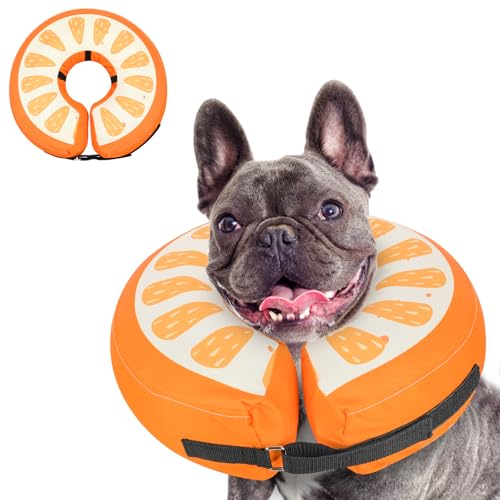 Image of MIDOG Inflatable Dog Cone, Donut Recovery Collar After Surgery, Medium