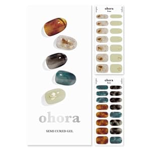 ohora Semi Cured Gel Nail Strips (N Dreaming) – Works with Any UV Nail Lamps, Salon-Quality, Long Lasting, Easy to Apply & Remove – Includes 2 Prep Pads, Nail File & Wooden Stick