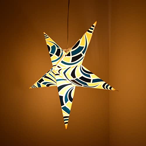 Image of Geometric Paper Star Lantern with 12 Foot Power Cord Included