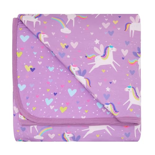 Image of Little Sleepies Cloud Blanket, Soft Viscose from Bamboo Toddler & Baby Blanket for Boys & Girls, Lightweight, Perfect for Hot Sleepers, 50" x 50", Large (Sienna's Unicorns)