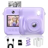 Picture of Kids Camera Instant Print for Girls Boys with Print Paper & 32GB Card, Age 3-12 Kids Toys Christmas Birthday Gifts(Purple)