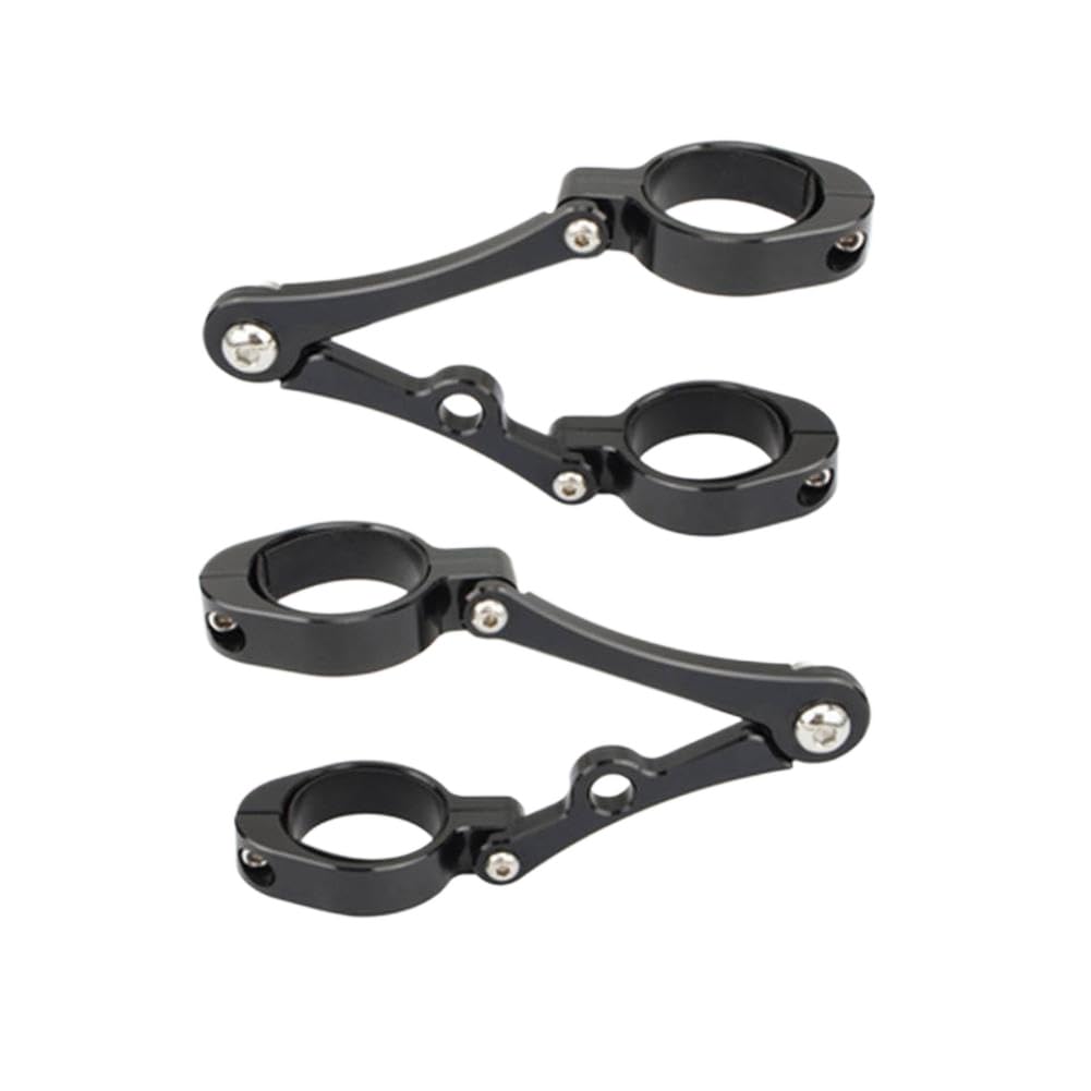 41mm Universal Motorcycle Fork Tube Headlight Bracket Mount Clamp Holder Compatible with Chopper Bobber Cafe Racer(Black)