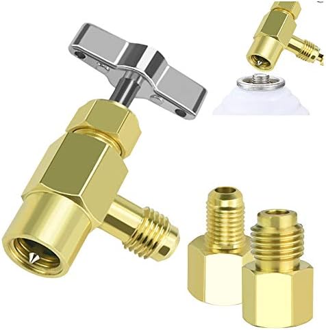 TOPINCN Kältemittelventil 1/4 Zoll SAE - Für Klimaanlagen, Kupfer