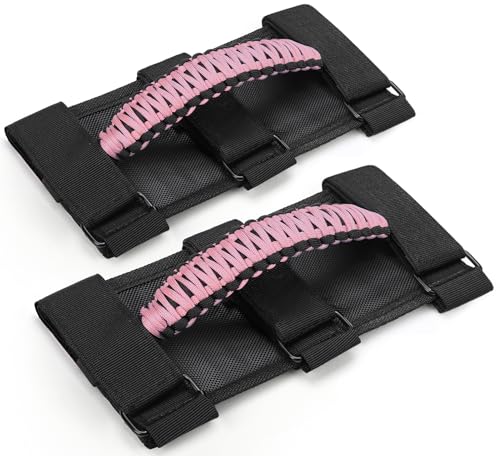 Image of moveland 2 Pack Roll Bar Grab Handles for Jeep Wrangler TJ YJ JK 1955-2023