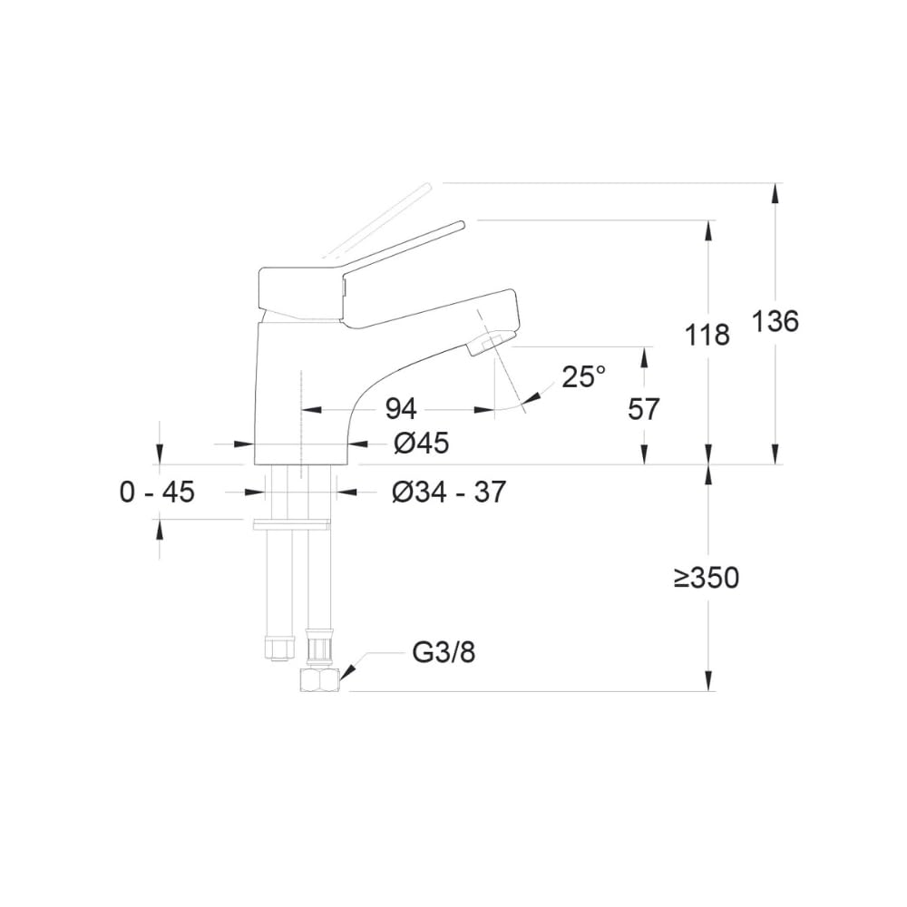 JACOB DELAFON EO basin mixer without waste chrome, Silver - Image 4