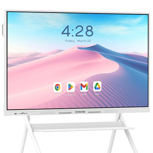 Image of Interactive Smart Board for Classroom, 75 inch 8+128 GB Electronic Digital Whiteboard Built-in Google EDLA-Certified Android 14 OS - 4K Touchscreen Smartboard for Home Office School Studio Display