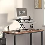 FLEXISPOT 36-inch Standing Desk Converter Height Adjustable Sit to Stand Up Workstation, Dual Monitor and Laptop Riser with Wide Keyboard Tray, Black - Image 2