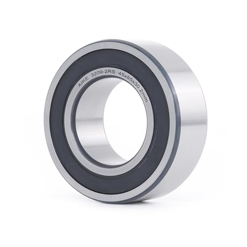 XIKE 1 Pcs 3209-2RS/5209-2RS Sealed Angular Contact Ball Bearing 45x85x30.2mm Double Row, Fits DIY/CNC/Motor/Auto A/C, Water Pump/Industry/Agriculture/Engineering/Textile/Garden Machinery.