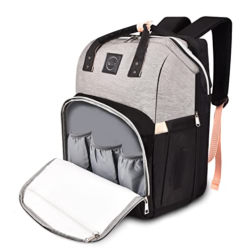 Image of EC CARRY Diaper Bag Backpack, Waterproof, Multi-function, & Foldable Large Capacity with USB Charging Port, Gifts for Mom Dad