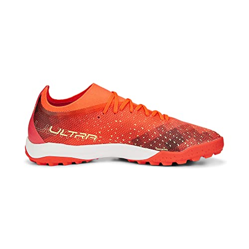 PUMA PUMA Men's Ultra Match Tt Soccer Shoe, Fiery Coral Fizzy Light Puma Black, 5