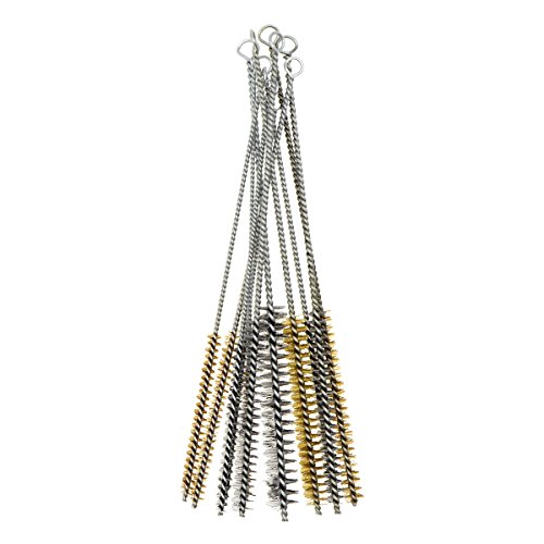 Yxq 12Pcs Tube Brush Kit Stainless Steel/Brass Wire Bottle Long-Handle Bristle Cleaning, 12 Inch X 6Mm/8Mm/10Mm/12Mm/15Mm/20Mm #TOP3