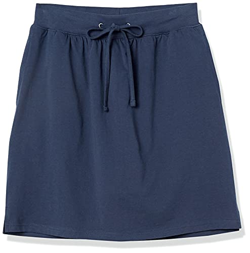 Amerimark Women's Stretch Knit Skort Cotton Skort W/Pocket & Drawstring Waist Navy Large #TOP3
