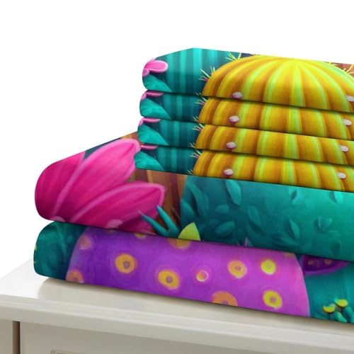 Housse de couette cactus 140x200 imprimé 3D super douce