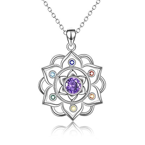 YAFEINI Naszyjnik z wisiorkiem w kształcie lotosu, srebro wysokiej próby 925, kamień księżycowy, biżuteria dla kobiet, Metal