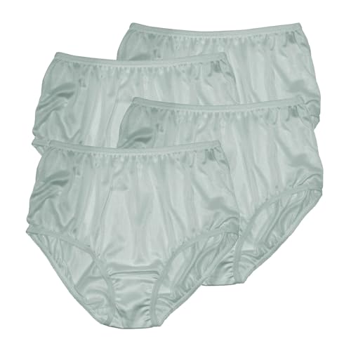 Teri Lingerie Women's 100% Nylon Full Coverage Panties, Moss, 10