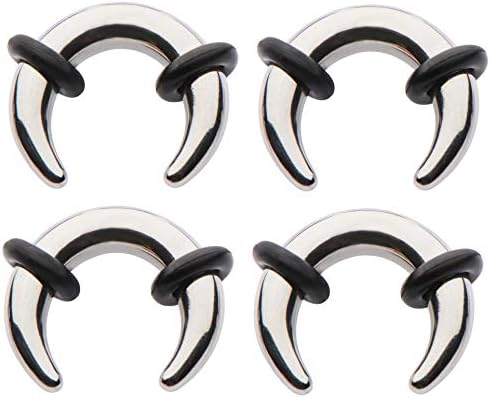 Zaya Body Jewelry 8g 10g 12g 14g Steel Pinchers for Ears Septum Horseshoe Gauges