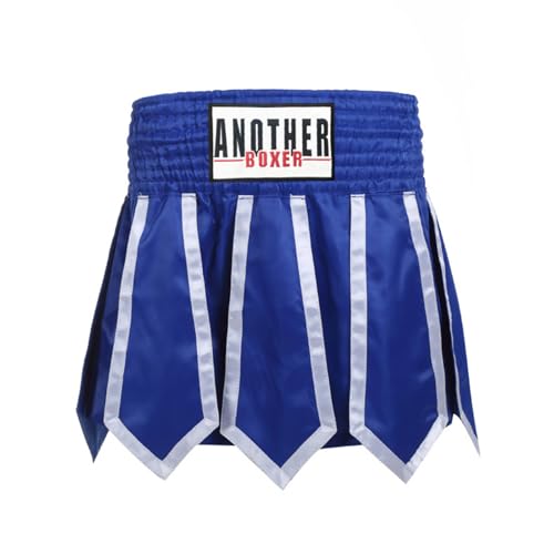 CIYASHEH Muay Thai Training Suit Kicking Sanda Pants Mixed Martial Arts Combat Skirt Kickboxing Grappling Training Short Blue