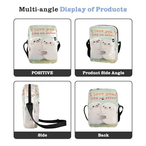 messenger bag for women mens crossbody Women's Purse Adjustable Strap for School School- I Love You Like No Otter4