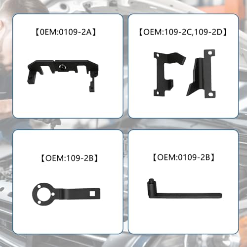 YEZMEK Motor Steuerzeiten Werkzeug Satz kompatibel mit Citroën, Peugeot, Vauxhall 1.2 VTi/PureTech – Arretierwerkzeug für Nockenwelle, Kurbelwelle, Ausgleichswelle und Schwungrad